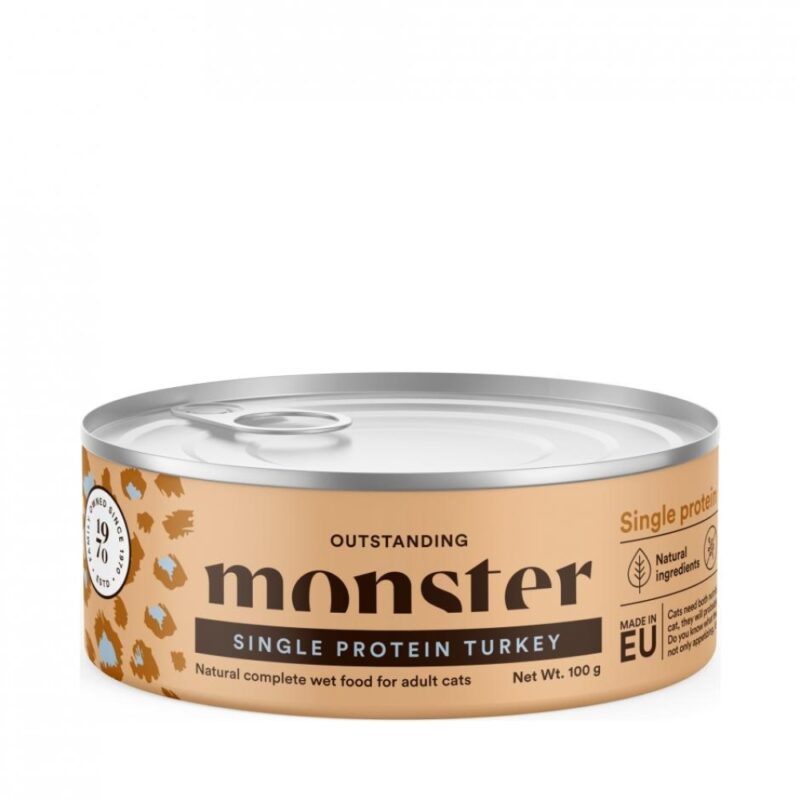 Monster Cat Adult Single Turkey can 100g