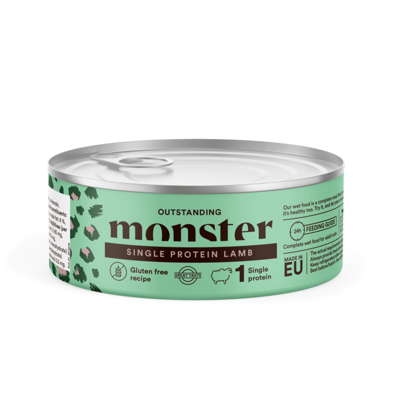 Monster Cat Adult Single Lamb can 100g