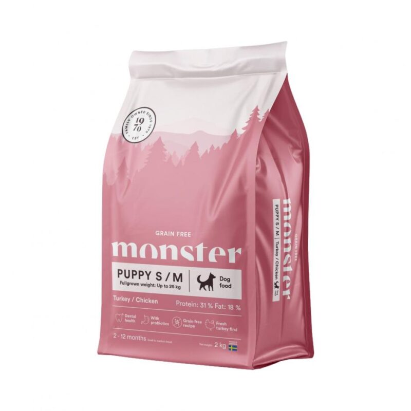 Monster Grain Free Puppy S/M Turkey/Chicken