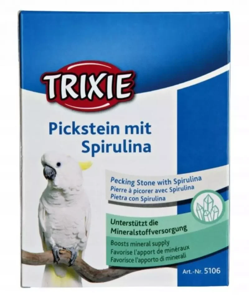 Kalkstein til papegøye med spirulina