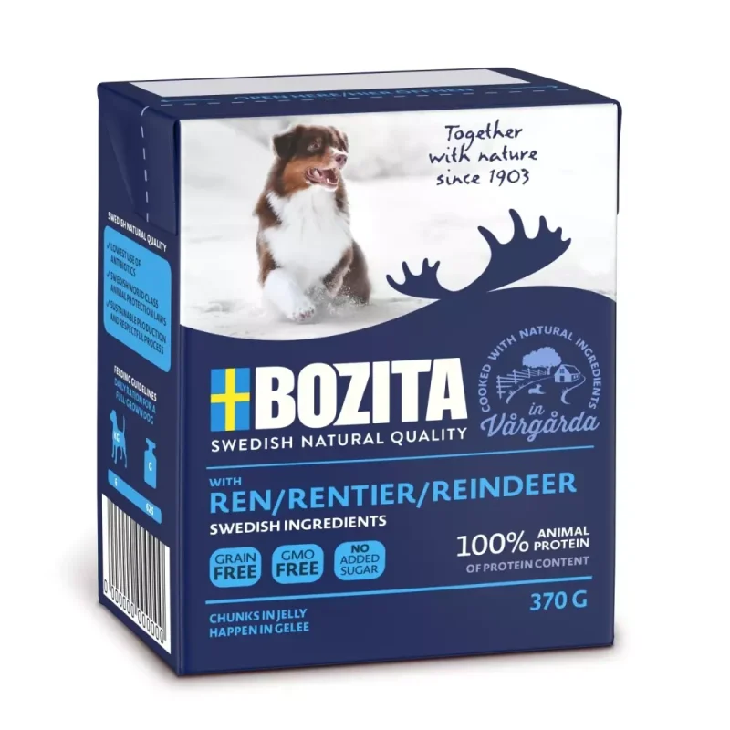 Bozita våtfor til hund m/reinsdyrsmak 370gr