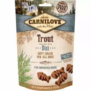 Carnilove soft snack Ørret og dill 200g