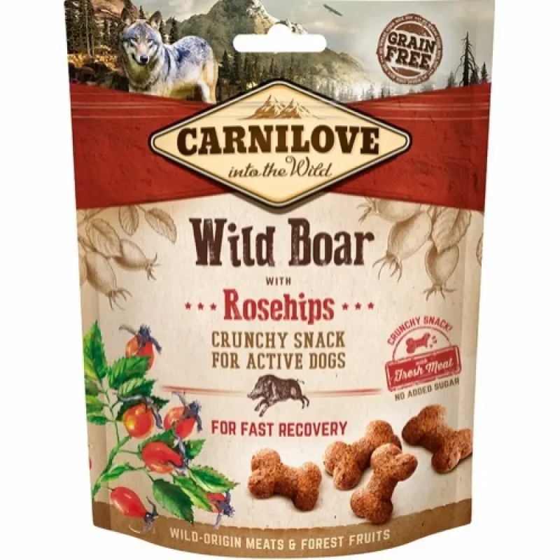 Carnilove crunchy snack Villsvin & nype