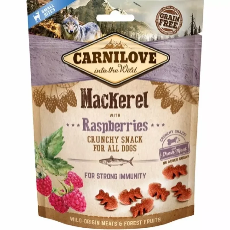 Carnilove Crunchy snack Makrell & bringebær
