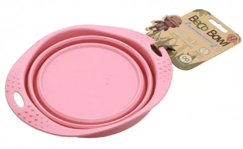 Beco sammenleggbar matskål Rosa