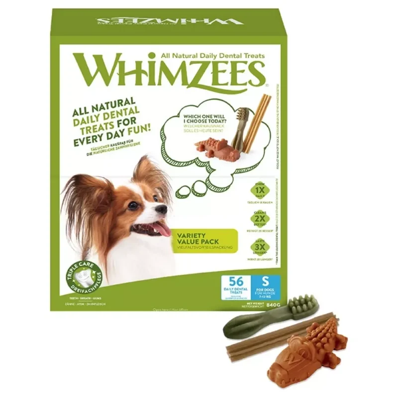 Whimzees Dog Chews Variety Box for små hunder mellom 7-12kg
