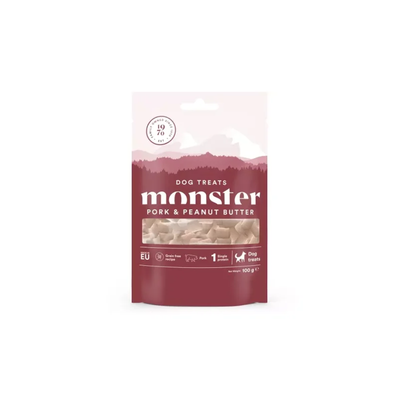 Monster Baked Treats All Breed Pork/ Peanut 100 g