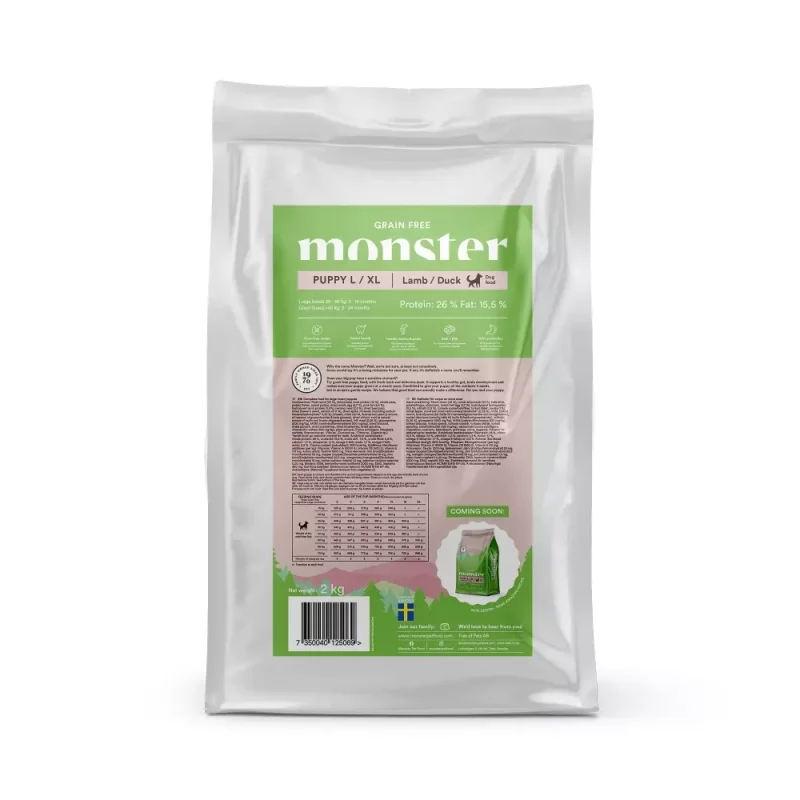 Monster Dog GF Puppy L/XL Lamb&Duck 12 kg