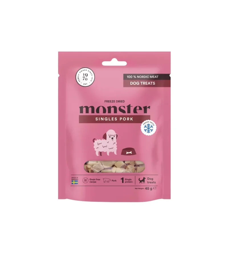 Monster Dog Treats Freeze dried Pork 45 g