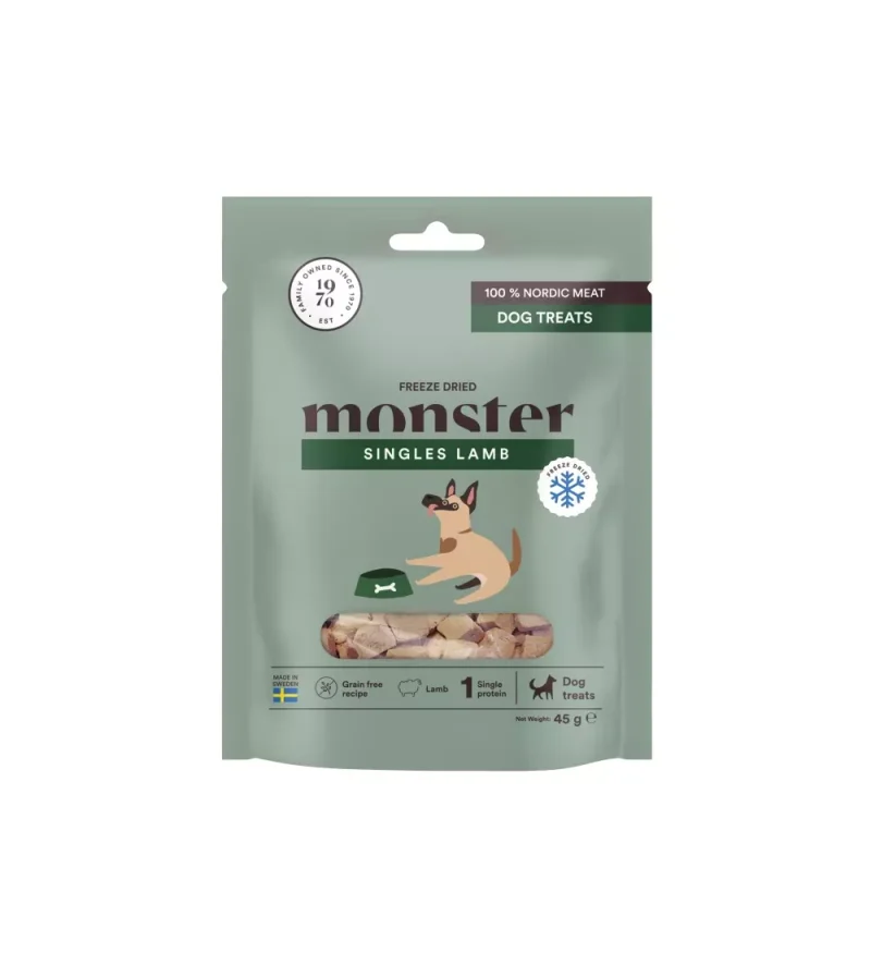 Monster Dog Treats Freeze dried Lamb 45 g