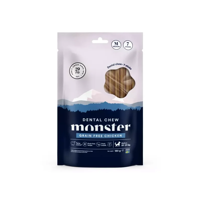 Monster Dental Chew Grain Free Chicken Medium Weekpack