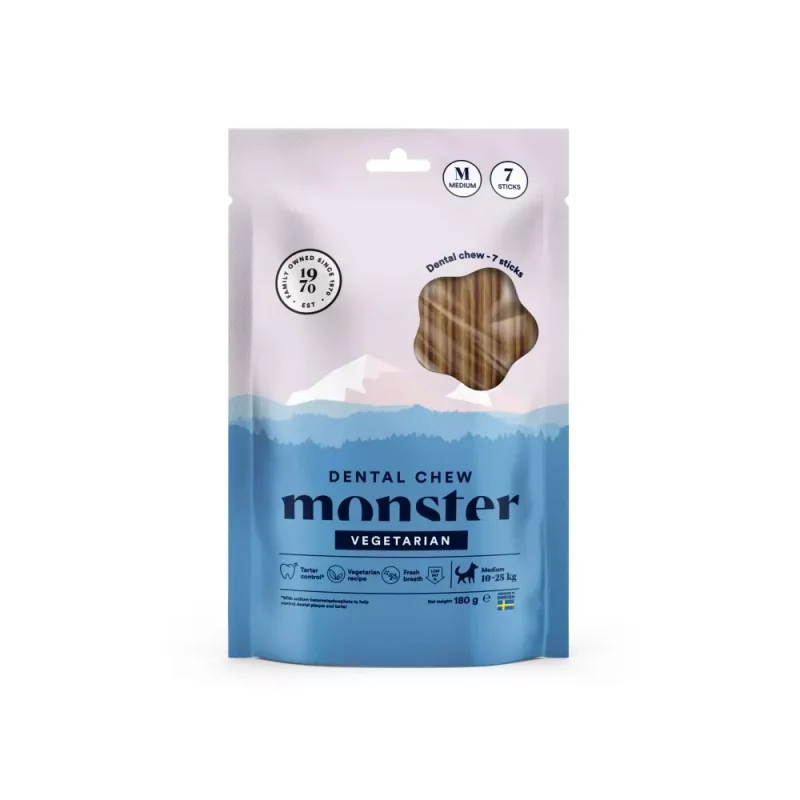 Monster Dental Chew Vegetarian Medium Weekpack