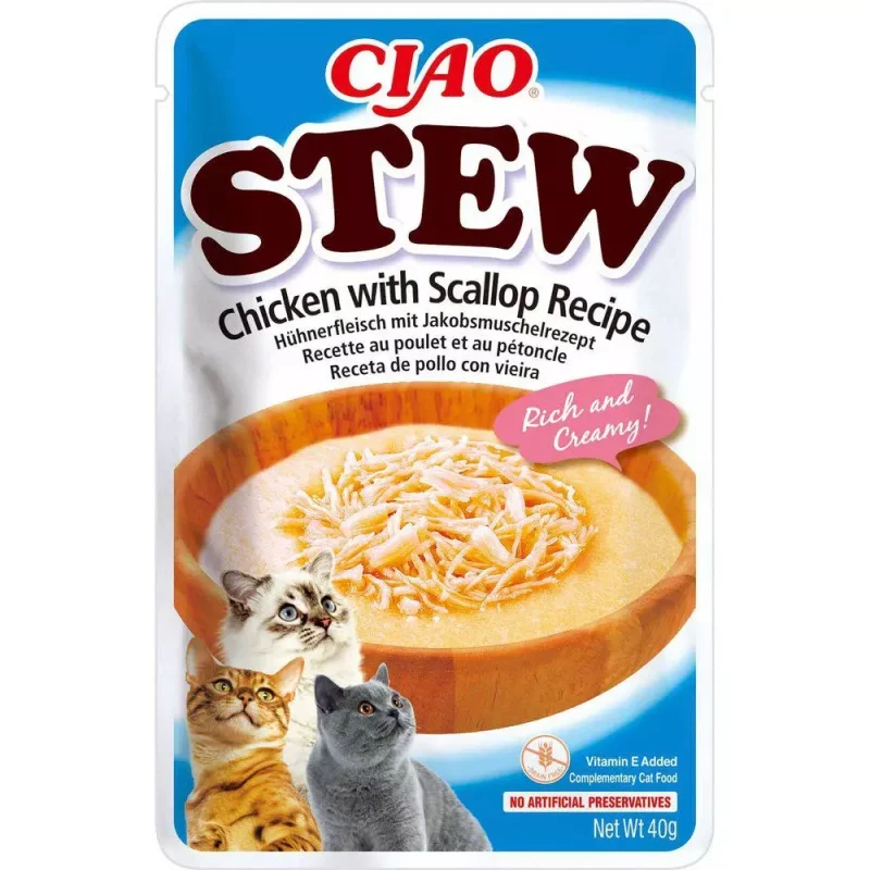 Churu Chicken Stew With Chicken & Scallops 40gr