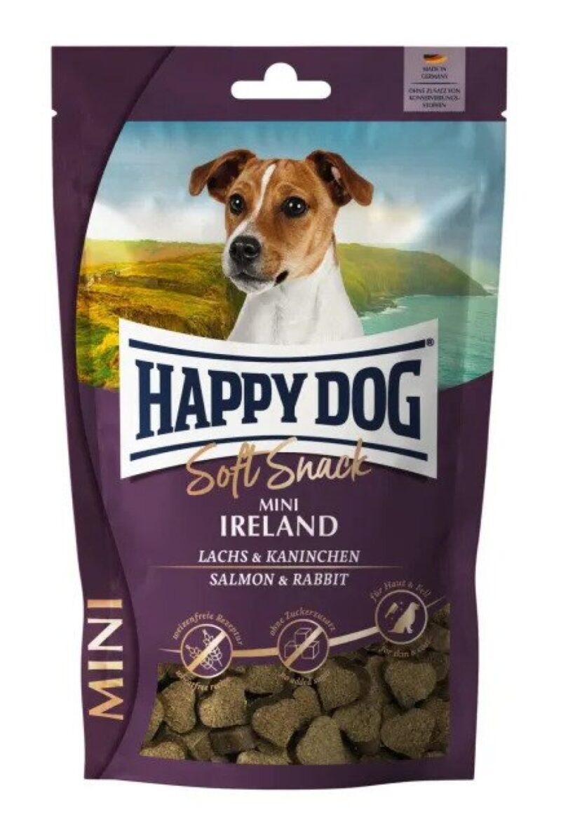 Happy Dog Soft Snack Mini Ireland Laks & Kanin 100g