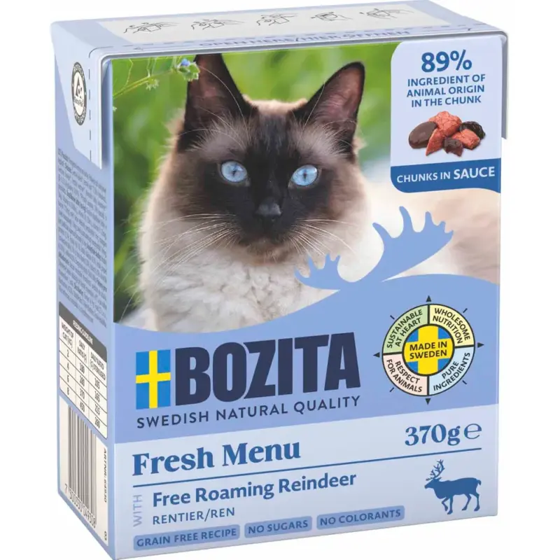 Bozita katt biter i saus reinsdyr 370g