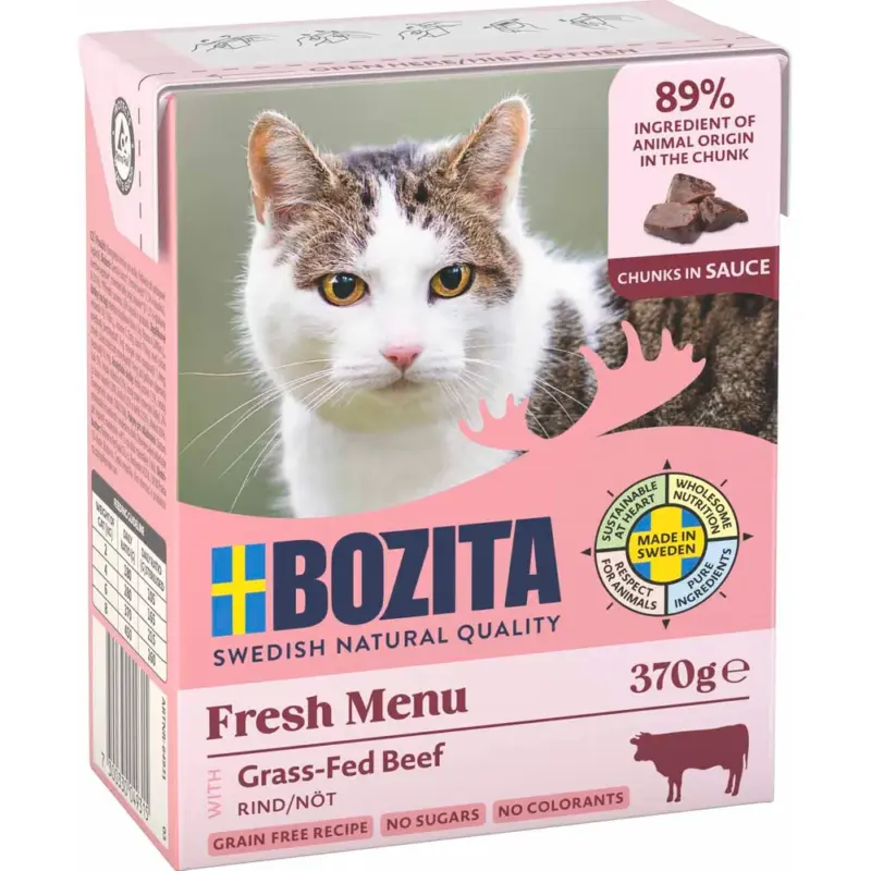 Bozita katt biter i saus biff 370g