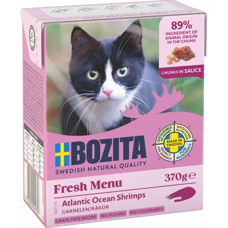 Bozita katt biter i saus reker 370g