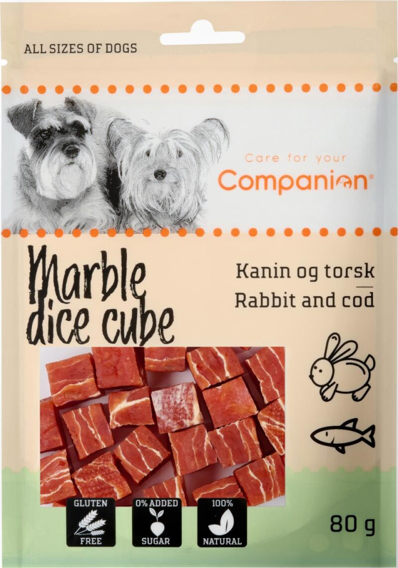 Companion marble dice cube kanin/torsk