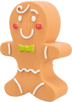 Juleleke til hund pepperkakefigur med pip