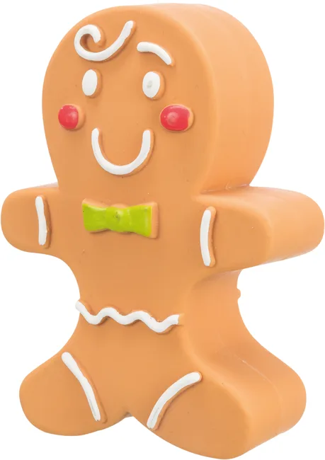 Juleleke til hund pepperkakefigur med pip