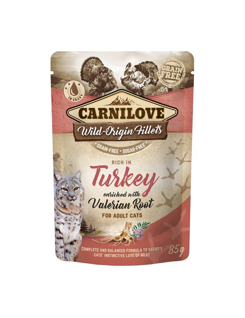 Carnilove cat pouch turkey with Valerian