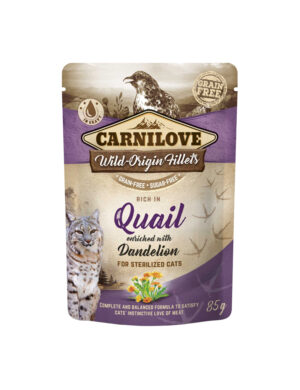 Carnilove cat pouch Quail with Dandelion