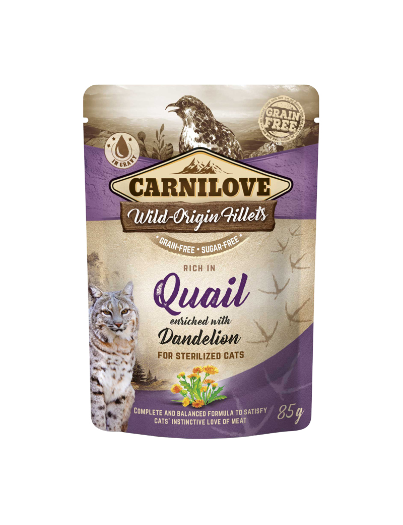Carnilove cat pouch Quail with Dandelion