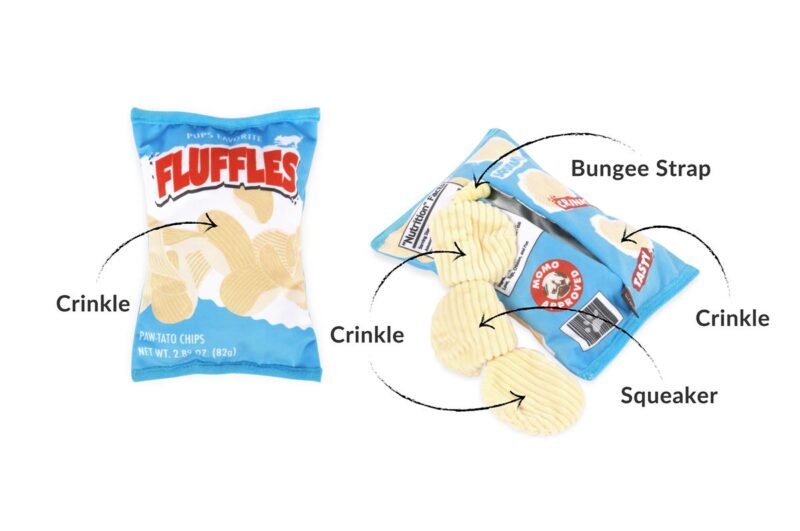 Hundeleke Fluffles Chips