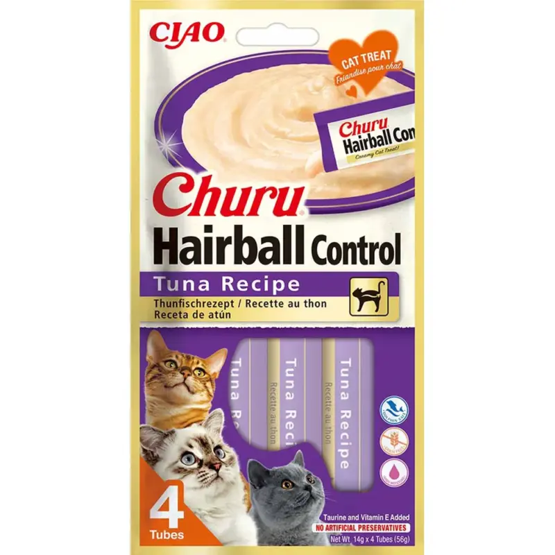 Churu Hairball Control Tuna 4pk