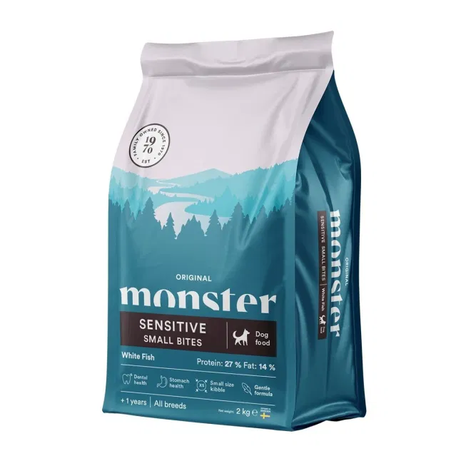 Monster Adult Sensitive White Fish small bites