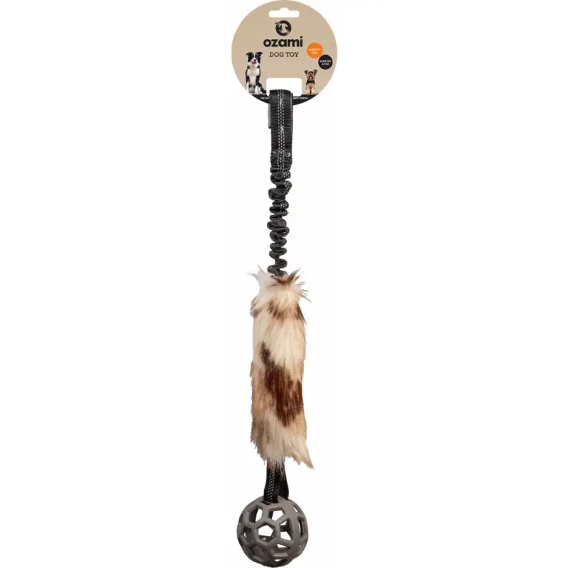 Play-n-tug Faux Fur with Ball 65cm