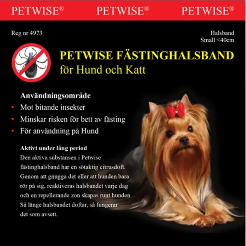 Petwise flåtthalsbånd til liten hund