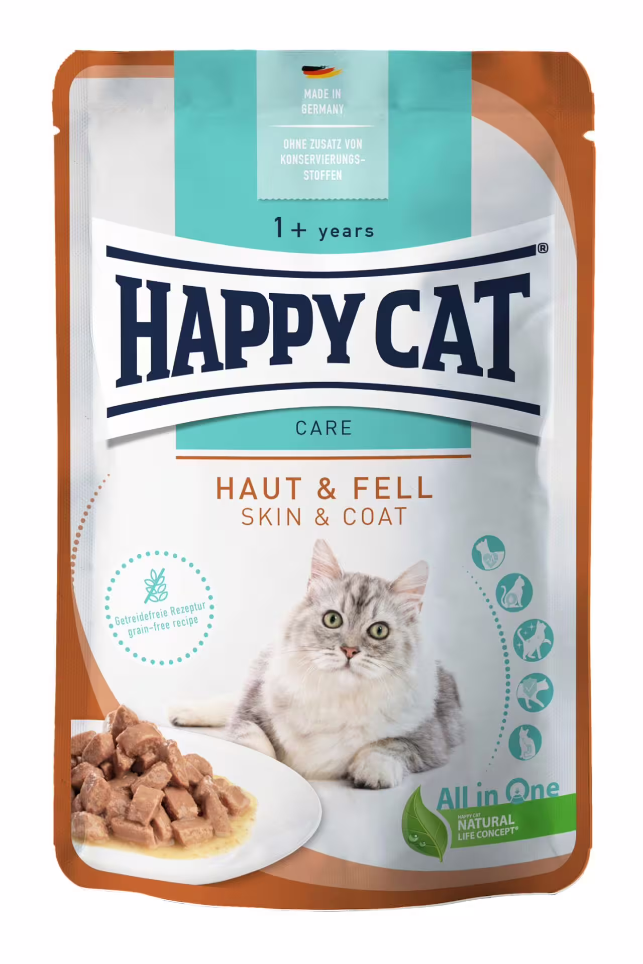 Happy Cat Pouches Skin-Coat 85g