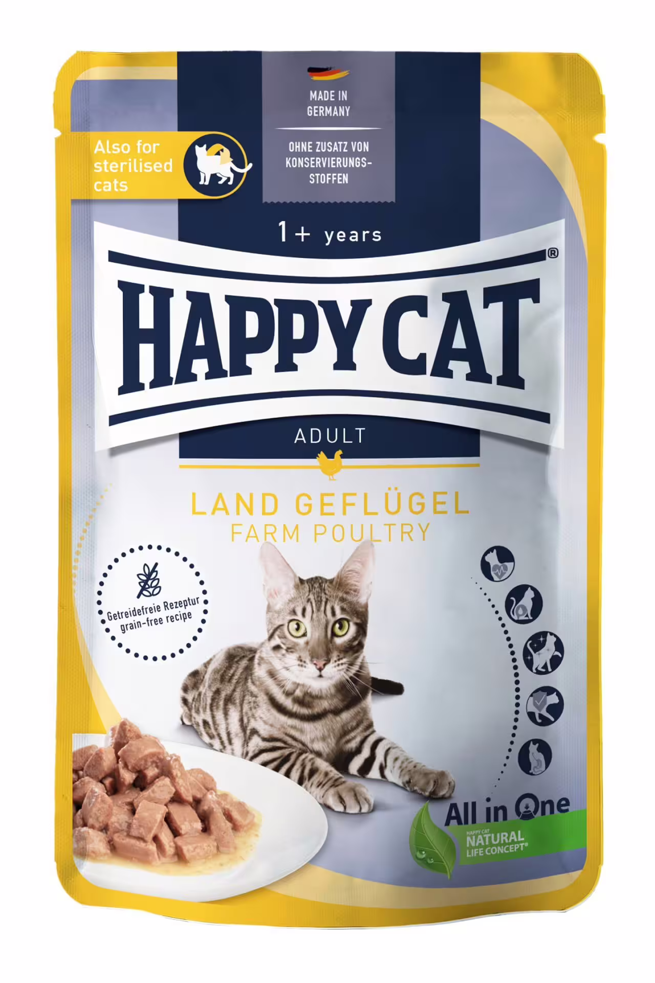 Happy Cat Pouches Culinary Farm Poultry 85g