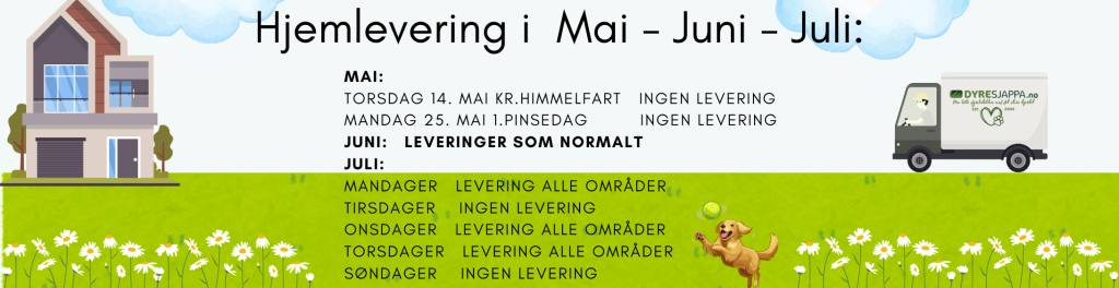 Hjemleveringstjeneste med datoer i sommer 2026