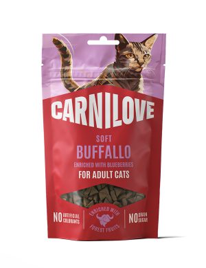 Carnilove Soft Snack Buffalo & Blåbær 50g
