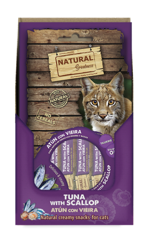 Natural Greatness kremet kattegodbit - Tunfisk-Kamskjell