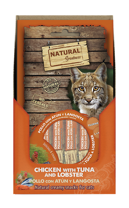 Natural Greatness kremet kattegodbit - Kylling-Tunfisk-Hummer